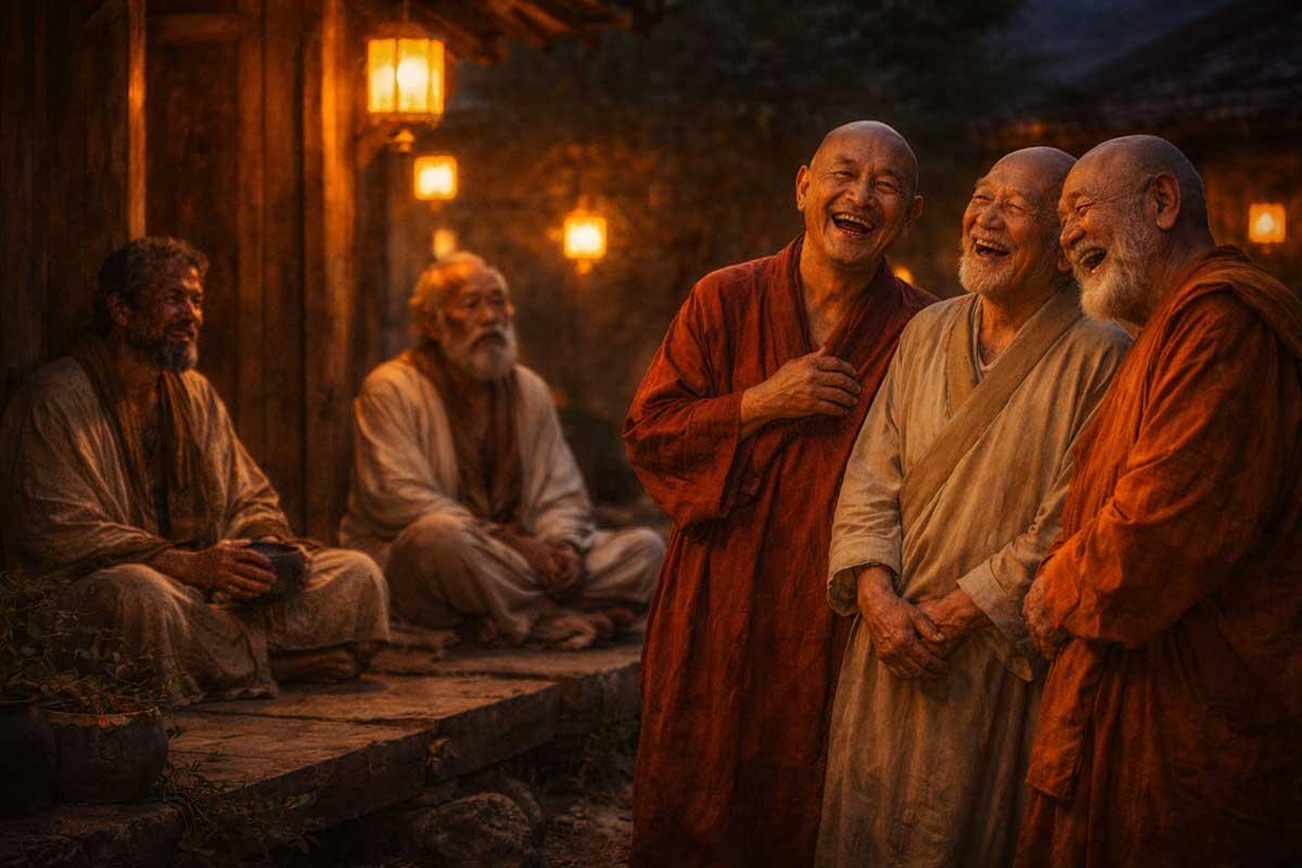 laughing monks Chinese story laughing monks Chinese story