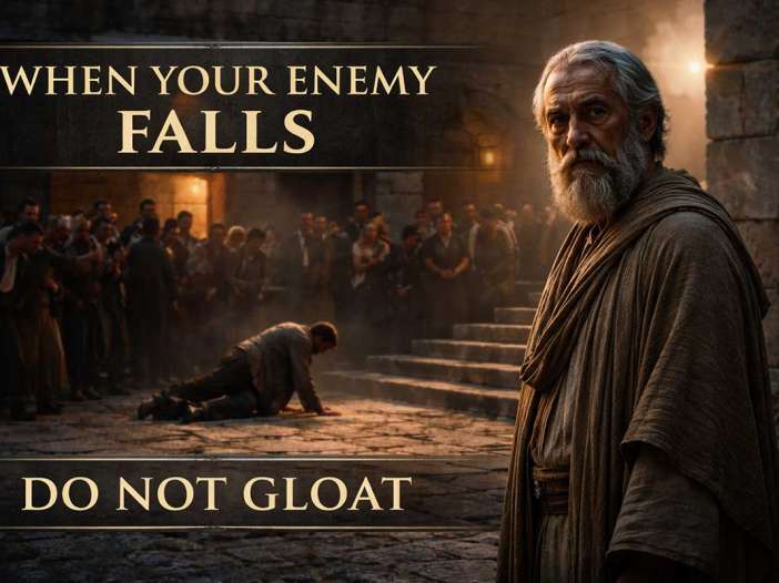 do not gloat when your enemy falls