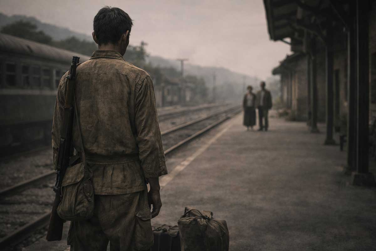 Solitary-soldier-at-the-station
