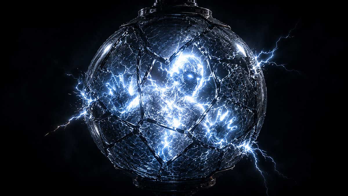 Cracked glass