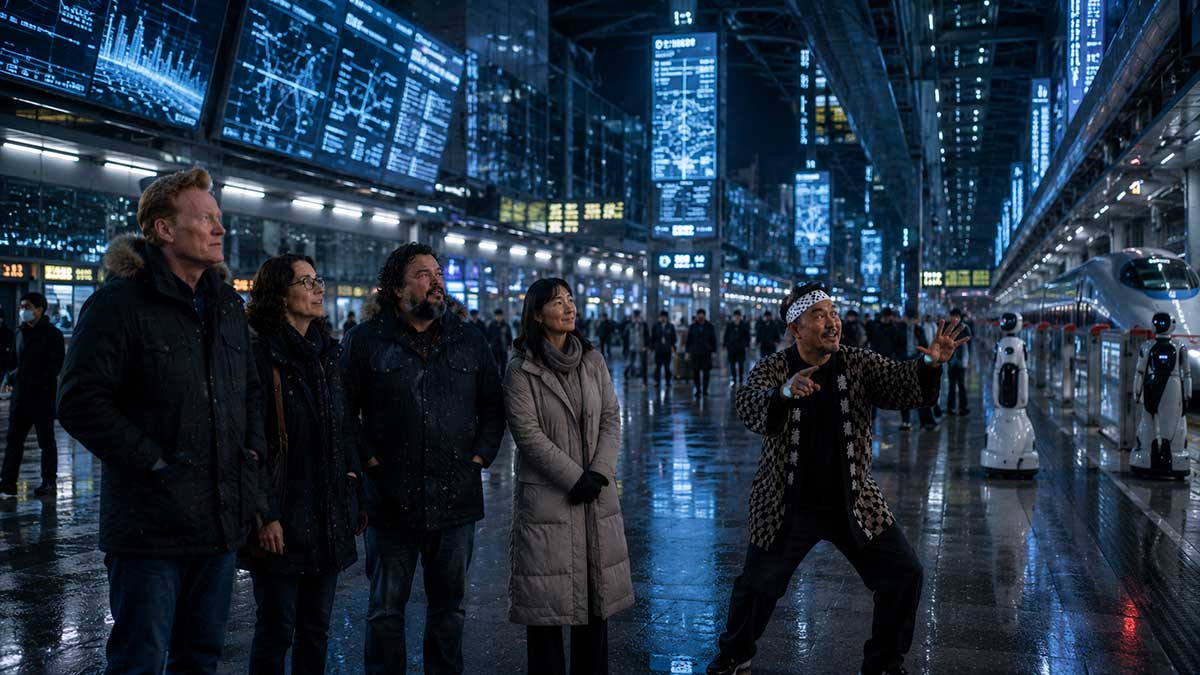 Futuristic-rail-station-at-night