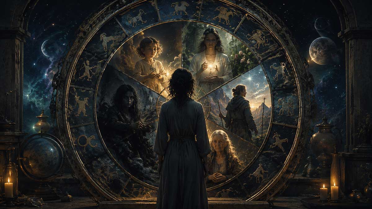 Celestial reflections in the cosmic wheel Celestial reflections in the cosmic wheel