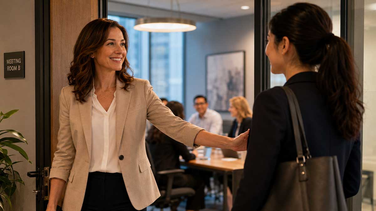 Friendly-welcome-at-the-meeting-door
