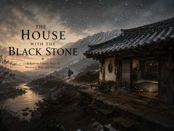 house with the black stone