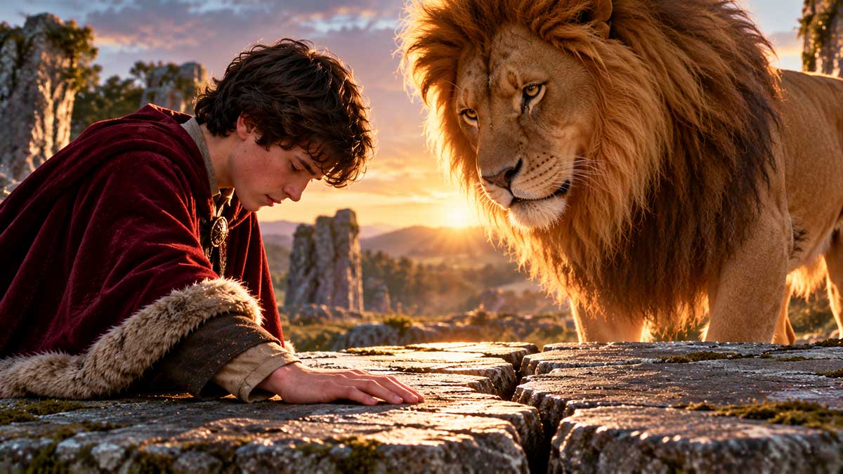 Edmund-and-Aslan-at-Dawn