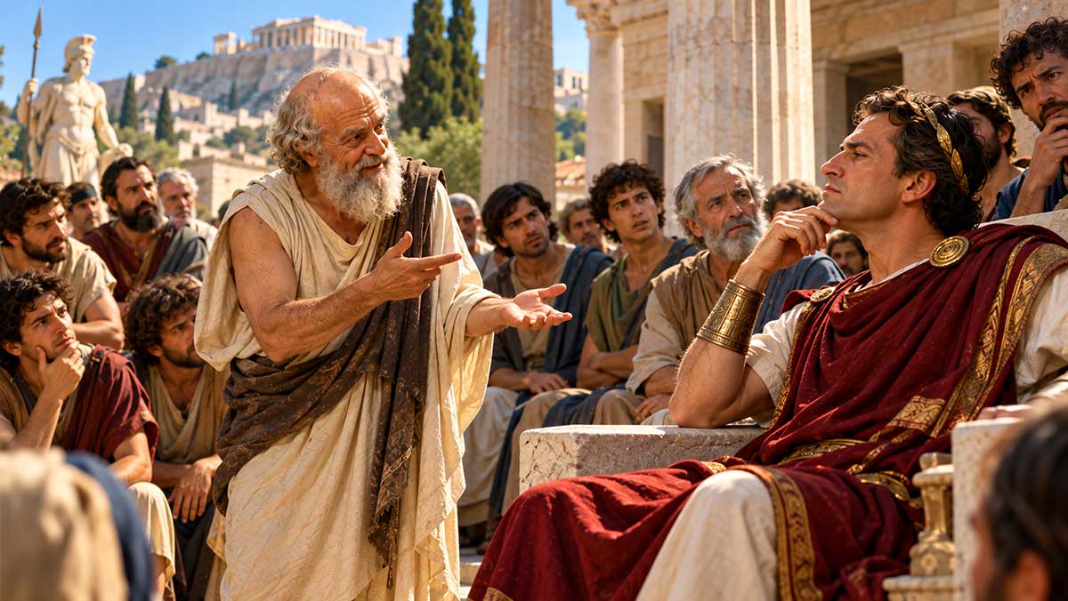 Socrates-Debates-the-Athenian-Aristocrat