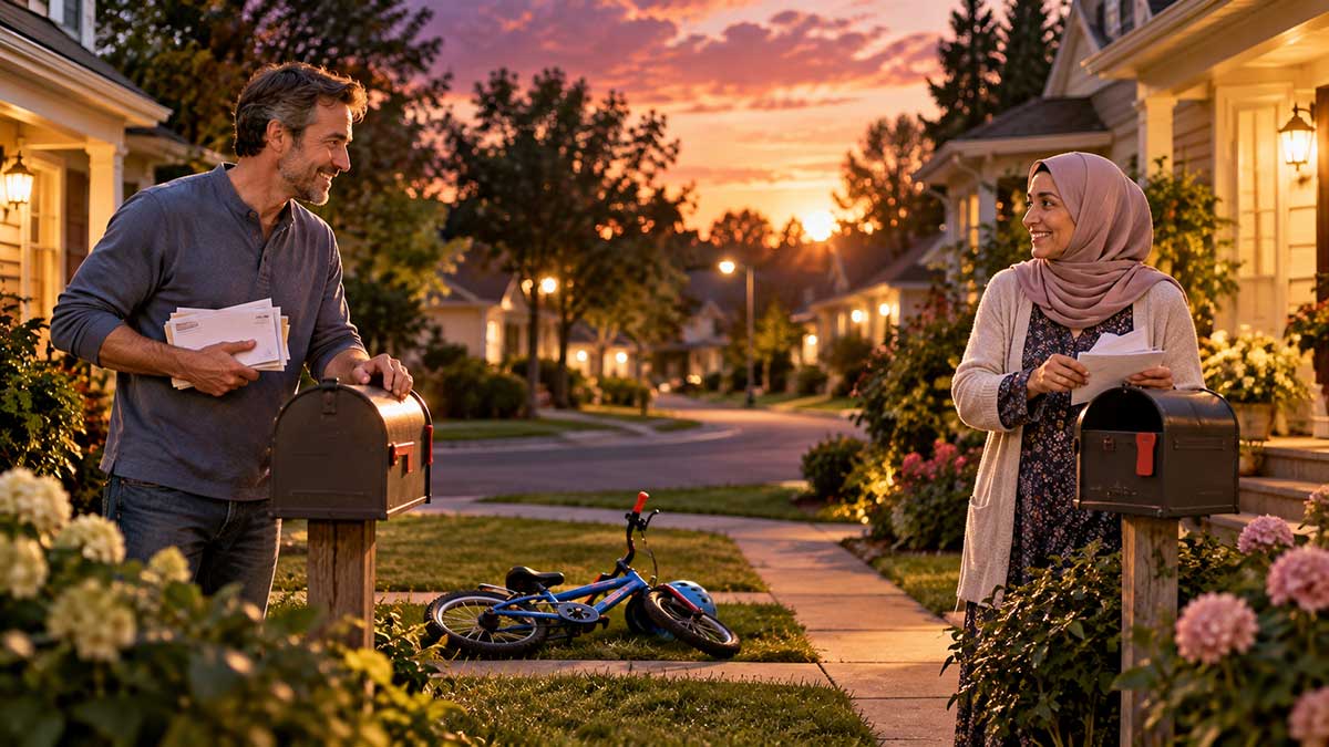 Sunset-Neighbors-by-the-Mailboxes